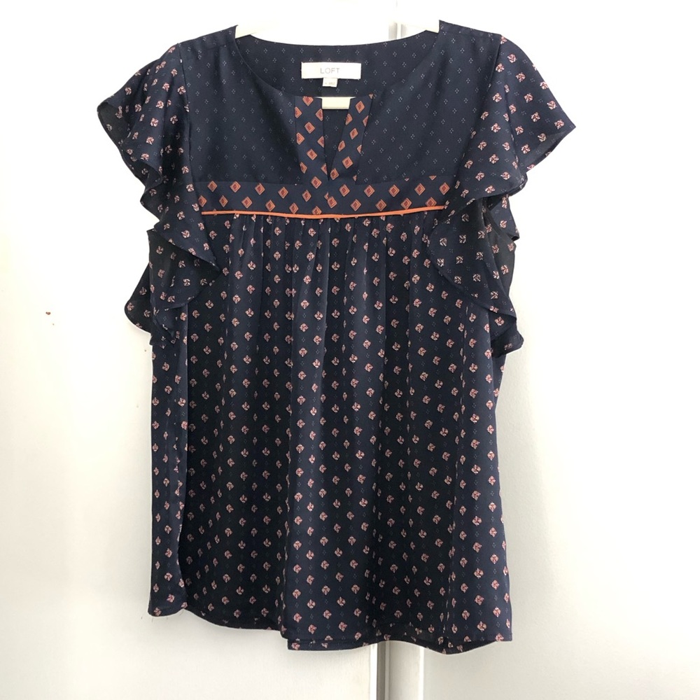 Loft flutter sleeve shirt